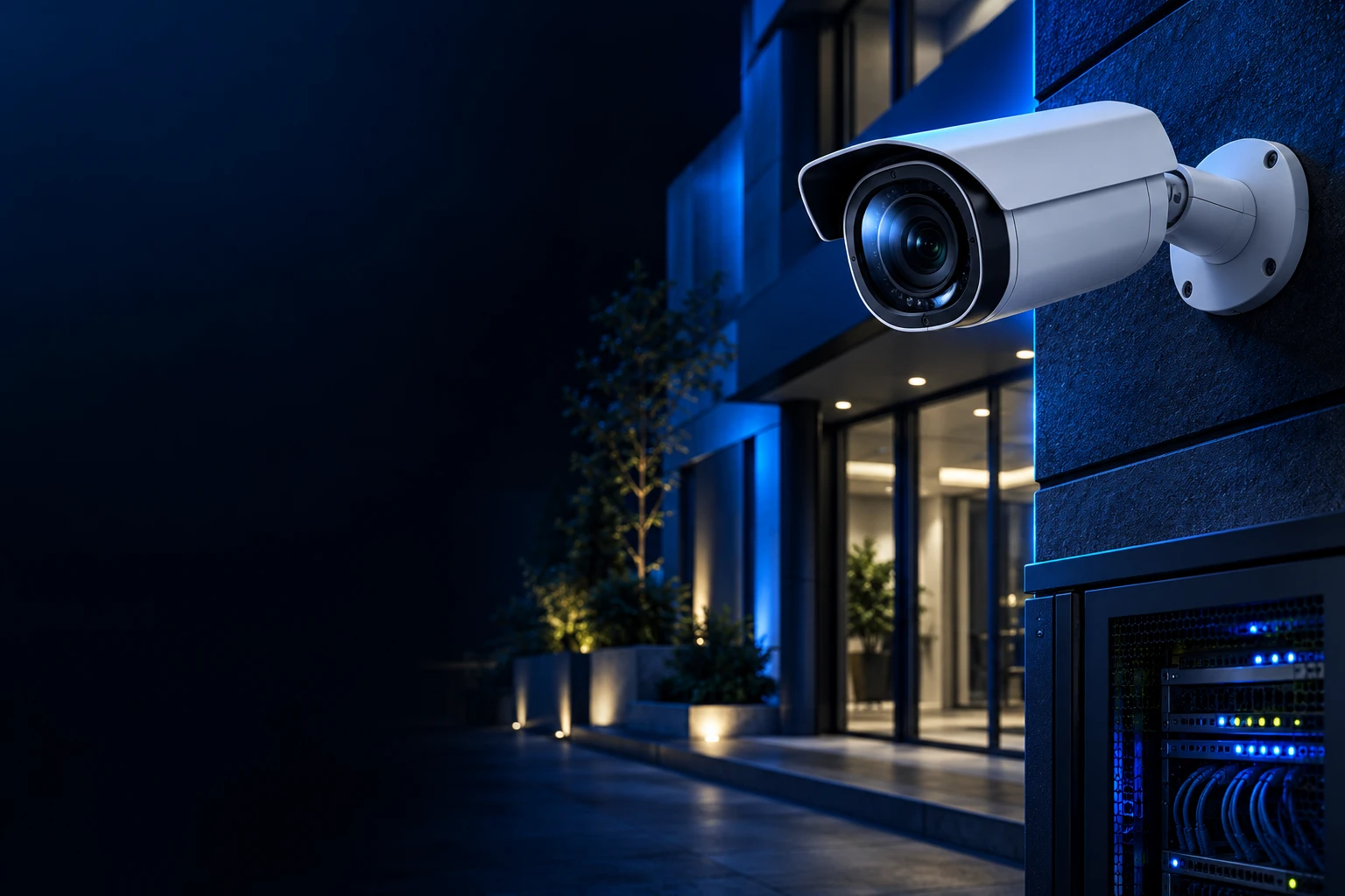 Security camera in a modern setting